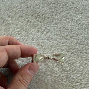 Vintage Silver tone Bow Ring